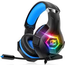 Decoche Gaming Headset för PS4/PS5/PC med 3D-ljud och mikrofon