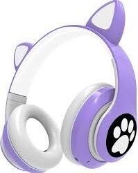 OHAANYY Kattöron Bluetooth-hörlurar för barn - Vikbara och färgglada