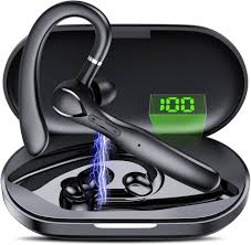 Trådlösa Bluetooth-hörlurar med Laddningsbox och LED-skärm