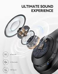 TECKNET Bluetooth-hörlurar – 65 timmars speltid och 3 EQ-lägen