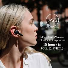 Jays f-Five Trådlösa Bluetooth-hörlurar - Svart
